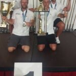 Le SPP87 et leurs coupes lors de la cérémonie de clôture du Championnat du Monde des Clubs 2024 en Slovénié
