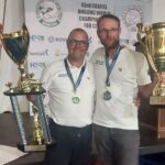 Stéphane Linder et Sébastien Flamant lors de la cérémonie de clôture du Championnat du Monde des Clubs 2024 en Slovénié
